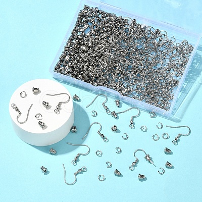 Tarnish Resistant 200Pcs 304 Stainless Steel Earring Hooks STAS-T051-007-1