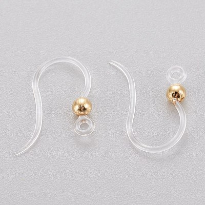 Eco-Friendly Plastic Earring Hooks STAS-K203-03G-1