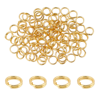 BENECREAT 2 Bags Brass Split Rings FIND-BC0005-12B-1