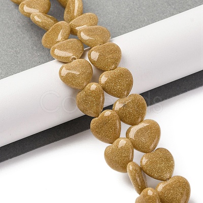 Synthetic Yellow Goldstone Beads Strands G-I372-A11-02-1