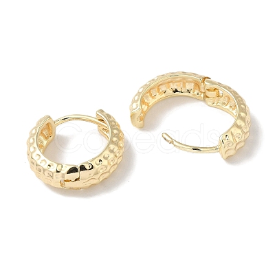 Ring Brass Hoop Earrings for Women EJEW-U008-02G-1