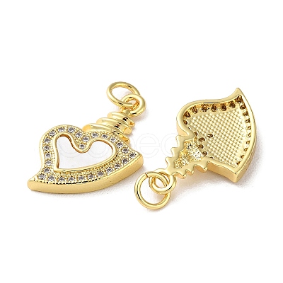 Valentine"s Day Brass Micro Pave Clear Cubic Zirconia Pendants KK-B083-41G-G-1