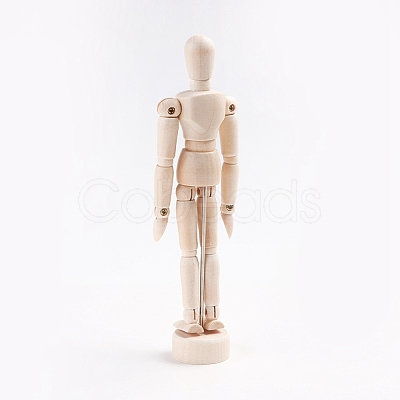 Unfinished Blank Wooden Puppet DIY-WH0163-92B-1