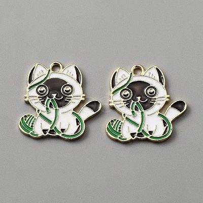 Zinc Alloy Enamel Pendants ENAM-WH0065-01G-1