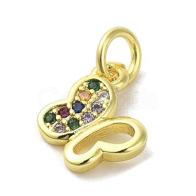 Real 18K Gold Plated Brass Pave Cubic Zirconia Pendants KK-M283-10A-02-1