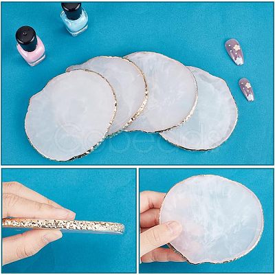 CHGCRAFT Resin Imitation Agate Coasters for Drinks MRMJ-CA0001-33-1