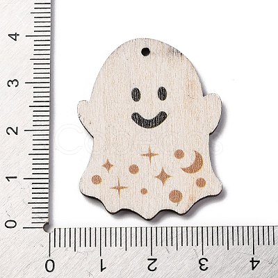 Single Face Printed Wood Pendants WOOD-B009-01C-1