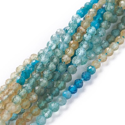 Natural Blue Yellow Green Apatite Beads Strands G-A026-A11-3mm-1