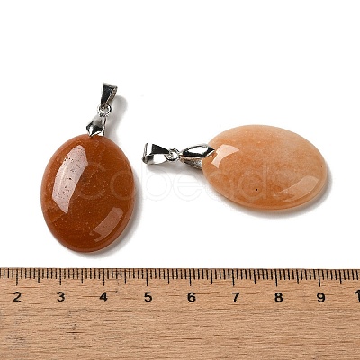 Natural Red Aventurine Pendants G-Z055-03P-10-1