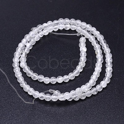 Natural Quartz Crystal Round Beads Strands X-G-J303-01-6mm-1