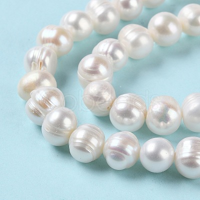 Natural Cultured Freshwater Pearl Beads Strands PEAR-E018-10-1