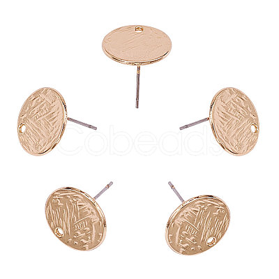 Alloy Stud Earrings Findings EJEW-CJ0001-02G-1