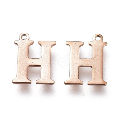 PVD Vacuum Plating  304 Stainless Steel Charms STAS-H112-H-RG-1