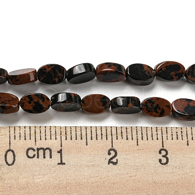 Natural Mahogany Obsidian Beads Strands G-M420-H08-03-1