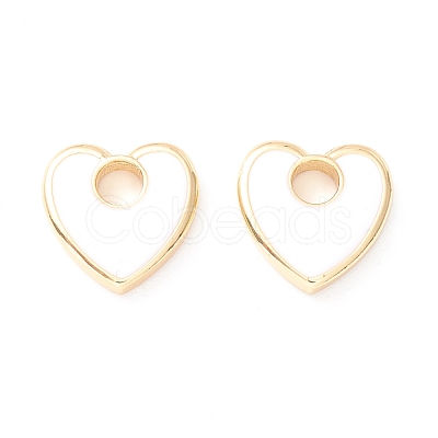 Rack Plating Eco-friendly Brass Enamel Charms KK-D073-04G-NR-1