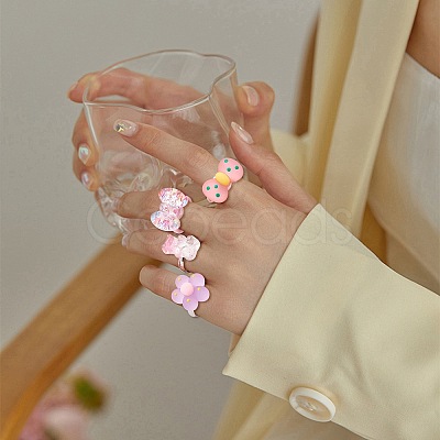 DIY Candy Finger Ring Making Kit DIY-SZ0008-43-1