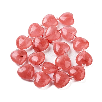 Cherry Quartz Glass Beads Strands G-C150-A32-01-1