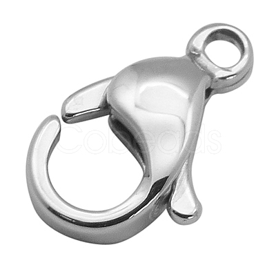 Tarnish Resistant 304 Stainless Steel Lobster Claw Clasps STAS-AB21-1