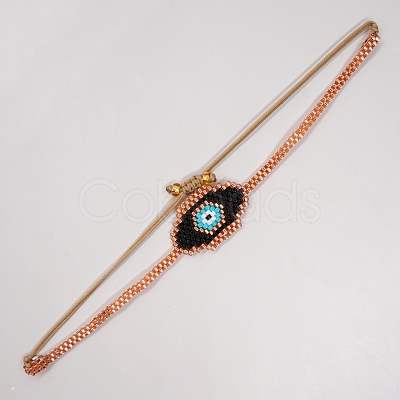 Friendship Evil Eye Loom Pattern Seed Beads Bracelets for Women BJEW-C011-47-1