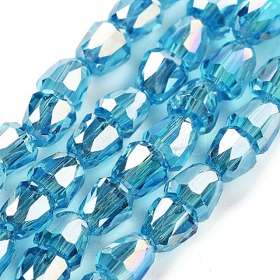 Electroplate Glass Beads Strands EGLA-D030-T4mm-B03-1