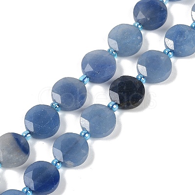 Natural Blue Aventurine Beads Strands G-C116-A57-01-1