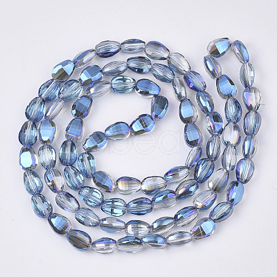 Translucent Electroplate Glass Beads Strands EGLA-T020-03B-1