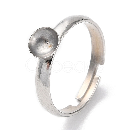 Adjustable 304 Stainless Steel Finger Ring STAS-K255-16P-A-1