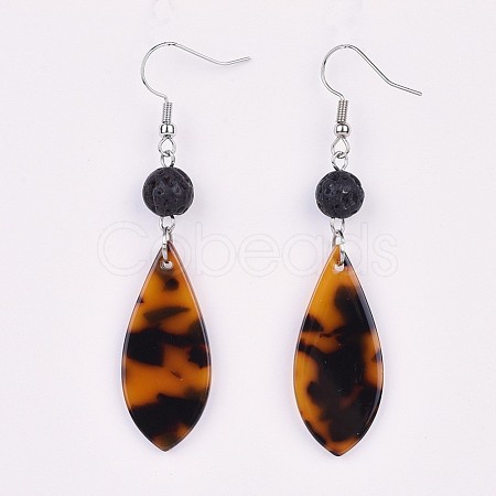 Cellulose Acetate(Resin) Dangle Earring EJEW-JE03159-01-1