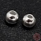 925 Sterling Silver Beads, Seamless Round Beads, Silver, 3.5mm, Hole: 1.2mm, about 259pcs/20g