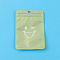 Plastic Zip Lock Bags, Resealable Small Jewelry Storage Bags Self Seal Bags, Top Seal, Rectangle with Smiling Face, Light Green, 12x9cm