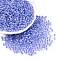 6/0 Transparent Inside Colours Glass Seed Round Beads, Round Hole, Royal Blue, 4x3mm, Hole: 1.2mm, 4500pcs/pound