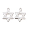 Opaque Acrylic Pendants, Star Charms, White, 33x25x4mm, Hole: 3mm, about 475pcs/500g