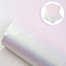 Iridescent Imitation Leather Fabrics, DIY Craft Supplies, White, 33x20cm