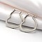 Tarnish Resistant 201 Stainless Steel Hoop Earrings, with 304 Stainless Steel Pin, Hypoallergenic Earrings, Heart, Stainless Steel Color, 25.5x20x2mm, Pin: 1x0.6mm