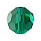 Preciosa&reg Crystal Beads, Czech Crystal, 451 19 602 Round, Emerald, 5mm