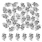 DICOSMETIC 60Pcs Tibetan Style Alloy Pendants, Heart Charm, Antique Silver, 25x16x4mm, Hole: 2.5mm