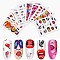 Water Transfer Nail Art Stickers, Nail Tips Decorations for Women, Lip Pattern, Mixed Color, 65x55mm, 9sheets/set