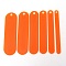 6 Sizes Plastic Fishing Net Shuttle, Oval, Orange Red, 130x17~37x3mm, Hole: 6.5mm, 6pcs/set