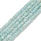 Natural Freshwater Shell Dyed Beads Strands, Faceted Rondelle, Light Blue, 4x3mm, Hole: 0.7mm, about 137pcs/strand, 15.35''(39cm)