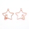 Alloy Open Back Bezel Pendants, for DIY UV Resin, Epoxy Resin, Pressed Flower Jewelry, Cadmium Free & Lead Free, Star with Cat, Rose Gold, 32x29x3mm, Hole: 2mm