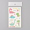 Removable Temporary Tattoos, Water Proof, Cartoon  Paper Stickers, Dinosaur, Colorful, 120~121.5x75mm