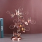 Tree Iron Earrings Storage Rack, Necklaces Display Holder, Jewelry Storage Stands, Red Copper, 35x12x37.5cm