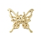 Plating Alloy Pendants, Cadmium Free & Lead Free, Butterfly, Golden, 23.5x25x2mm, Hole: 1.6mm