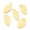 Alloy Pendants, Long-Lasting Plated, with Jump Ring, Owl Shape, Real 18K Gold Plated, 18x9x2.5mm, Hole: 3.5mm