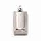 Non-Tarnish 304 Stainless Steel Pendants, With Jump Rings, Rectangle, Stainless Steel Color, 15.5x7.5x5mm, Hole: 1.8mm