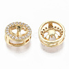 Brass Micro Pave Cubic Zirconia Peg Bails Pendants KK-N232-33-NF-2