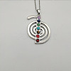 7 Chakra Theme Natural & Synthetic Mixed Genstone Vortex Pendant Necklace QI2897-2