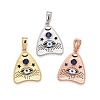 Brass Cubic Zirconia Pendants KK-A156-17M-1