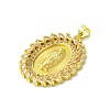 Real 18K Gold Plated Brass Micro Pave Cubic Zirconia Pendants KK-H472-16G-02-2