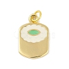 Brass Enamel Pendants KK-B114-10G-1